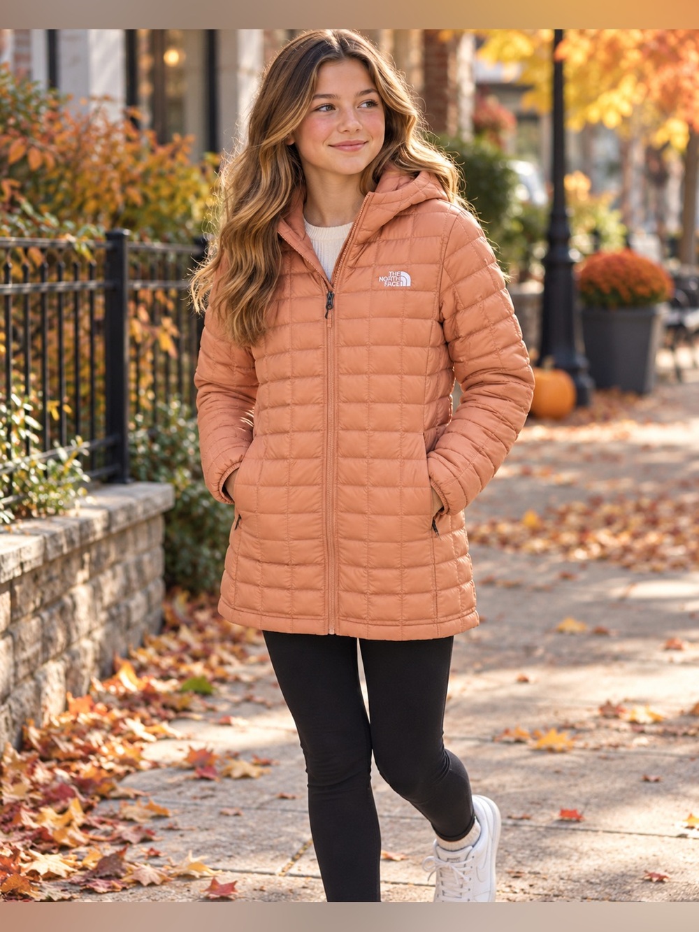 NWT The North Face Girls ThermoBall Eco Parka Pink Clay Large 14/16
